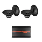Black Diamond 8" Mid-range Bullet Speakers + DS18 4-CHANNEL Amplifier Bundle New. Price: $195.92.