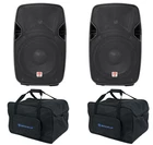 (2) Rockville SPGN104 10" 1600W Dj Pa Speakers 4-OHM+CARRY Bags New. Price: $279.80.