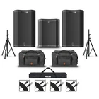 Harbinger Vari V4415 15" Powered Speakers Package W/sub/stands/bags/cables New. Price: $2239.99.