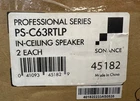 Sonance PS-C63RTLP / 6.5" Low Profile In-ceiling Speaker 45182 (pair) Open. Price: $189.26.