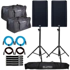 Qsc K12.2 12" Powered Active Dj Speakers Pair Stands & Bags New. Price: $2018.40.