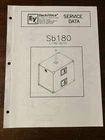 Electro-voice SB180 600W 18" Subwoofer Loudspeaker Service Data Original Oem Ev Good. Price: $19.99.