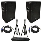 (2) Harmony Audio HA-V10P Dj 10" 300W Pa Speaker Speakon To 1/4" Cables & Stands New. Price: $273.99.