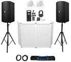 Dj Package W/avante Audio A15X 15" Speakers+stands+mic+headphones+facade+lights New. Price: $1452.90.