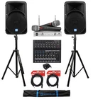 (2) Rockville RPG15BT 15" Dj Pa Speakers W/bluetooth+mixer+mic+stands+cables+bag New. Price: $828.70.