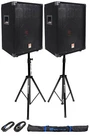 (2)ROCKVILLE RSG10 400 Watt 2WAY 8-OHM Passive Dj Speaker +stands +cables New. Price: $264.90.