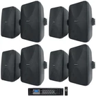 Rockville 6-ZONE Commercial/restaurant Bluetooth AMP+8) Black 6.5" Wall Speakers New. Price: $859.75.