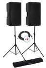 Rcf Art 815-A Powered Speaker Pair With Stands Cables New. Price: $1819.00.