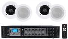 Rockville RCS180-6 70V Commercial Amplifier W/BLUETOOTH+(4) 4" Speakers In White New. Price: $294.85.