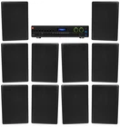 Jbl 2-CHANNEL AMPLIFIER+(10) Slim Black Wall Speakers For Restaurant/bar/cafe New. Price: $923.99.