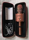 Bonaok Q37 Wireless Bluetooth Karaoke Microphine Hifi Speaker Rose Gold W/ Case New. Price: $49.99.