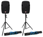 (2) Rockville SPGN124 12" Passive 1200W Dj Speakers+crank-up Stands New. Price: $399.80.
