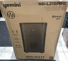 Gemini GD-L215PRO Bluetooth Pa Speaker 1300W Led Lights 15" Woofer Open. Price: $159.99.