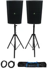 (2) Mackie THUMP215XT 15" Powered Dj Pa Speakers+stands+cables+bag 212XT New. Price: $755.00.