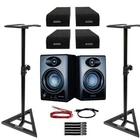Active Powered 3.5" 2-WAY Desktop Computer Studio Monitor Speakers Stands New. Price: $128.40.