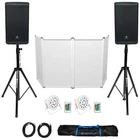Jbl Dj Package W/ (2) EON712 12" 1300W Powered Speakers+facade+stands+up-lights New. Price: $1119.96.