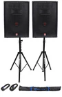 (2) Rockville RSG15.4 1500W Passive SPEAKERS+2)STANDS+2)CABLES+CARRY Case New. Price: $384.90.