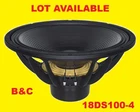 New! B&c 18DS100-4 18" Professional Neodymium Subwoofer 3000W Ohms Open. Price: $499.99.