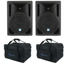 2) Rockville RPG10BT 10" Bluetooth 1200W Dj Pa Speakers+carry Bags New. Price: $419.80.