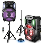 Technical Pro CLUB12 12" Rechargeable Bluetooth Speakers+stands+remote+mic+light New. Price: $219.95.