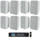 Rockville 70V Commercial/restaurant Amplifier/bluetooth RECEIVER+(8) 4" Speakers New. Price: $564.75.