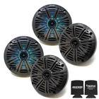 Kicker 6.5" Led Marine Speakers (2 Pair) Charcoal Salt Water Grills Oem New. Price: $339.92.