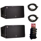 Pair Of Yorkville PSA28 Paraline 2X8" Powered Loudspeakers + Xlrs New. Price: $4398.00.