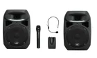AUDIO2000'S 6406X2 Two Portable Pa Speaker Systems, Wireless Microphones-mr Open. Price: $155.00.