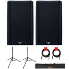 Qsc K12.2 Active 12" 2000 Watt Loudspeaker, Pair W/ 2X Stand & Xlr Cable New. Price: $1839.99.