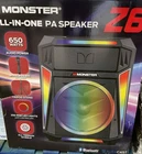 Monster Z6 All-in-one Pa Bluetooth Speaker System 650W With Auracast Open. Price: $269.99.