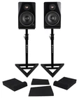2) Rockville APM5D V2 5.25" Powered Studio Monitor Speakers Usb/bluetooth+stands New. Price: $233.95.
