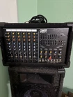 Crate PCM-6+ Powered Mixer Head W/ 2 Pa Speaker Cabinets, Wired 7-BAND Eq Used. Price: $250.00.