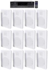 Technical Pro 6-ZONE AMPLIFIER+12 White Slim Wall Speakers 4 Restaurant/bar/cafe New. Price: $664.65.