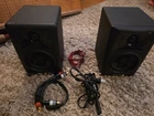 M-audio AV32 Left & Right Studio Monitors With Cables Tested, Work Great! Used. Price: $69.99.