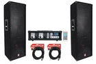 (2) Rockville RSG12.24 Dual 2000W 3-WAY Dj/pro Audio Speakers+powered Mixer New. Price: $583.75.