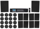 Rockville 6-ZONE AMP+16) 5" Black CEILING+10) Wall Restaurant/bar/cafe Speakers New. Price: $724.95.