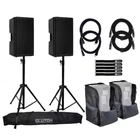 Rcf Art 912-AX 12" Powered Bluetooth Speakers 2-PACK With Stands & Bag New. Price: $2299.40.
