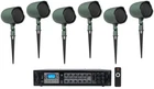 (6) Jbl GSF3-GN 6.5" Landscape Ground Stake/wall 70V Commercial Speakers+amp New. Price: $1224.80.