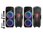 Pair Of Dual 15" Portable Rechargeable 4000W Max Powered Active Dj Speaker New. Price: $699.98.