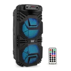 Pyle PPHP2836B 600W Bluetooth Portable Pa Speaker Dual 8" Subwoofer W/ Lights Open. Price: $52.80.