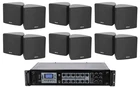 Rockville RCS90-6 90W Zone 70V Commercial AMPLIFIER+(12) Black Cube Speakers New. Price: $524.95.