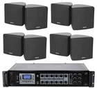 Rockville RCS90-6 Watt Zone 70V Commercial AMPLIFIER+8) Black Cube Speakers New. Price: $404.95.