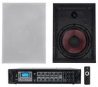 (2) Rockville WA870 8" 70V Commercial/restaurant In-wall Speakers+receiver Amp New. Price: $349.90.
