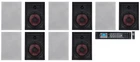 (10) Rockville WA870 8" 70V Commercial/restaurant In-wall Speakers+receiver Amp New. Price: $1004.70.