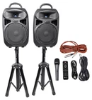 Rockville Dual 8" Bluetooth Pa Church Speakers+mic+stands 4 Sound Systems New. Price: $209.95.