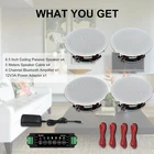 Herdio 6.5 Bluetooth Ceiling 600W 2 Way Flush Mount Speakers System New. Price: $174.99.