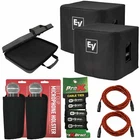 Electro Voice EKX-15S-CVR Padded Speaker Covers Pair + Storage Case Cables New. Price: $280.40.