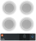 Jbl Commercial 70V Amplifier AMP+(4) 5" White Ceiling Speakers New. Price: $284.70.