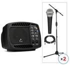 Behringer B105D 50W Inch Powered Monitor Speaker And Dual Mic Bundle New. Price: $239.00.