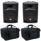 (2) Rockville RPG8 8" Powered 800 Watt Dj Pa Speakers+bags New. Price: $279.80.